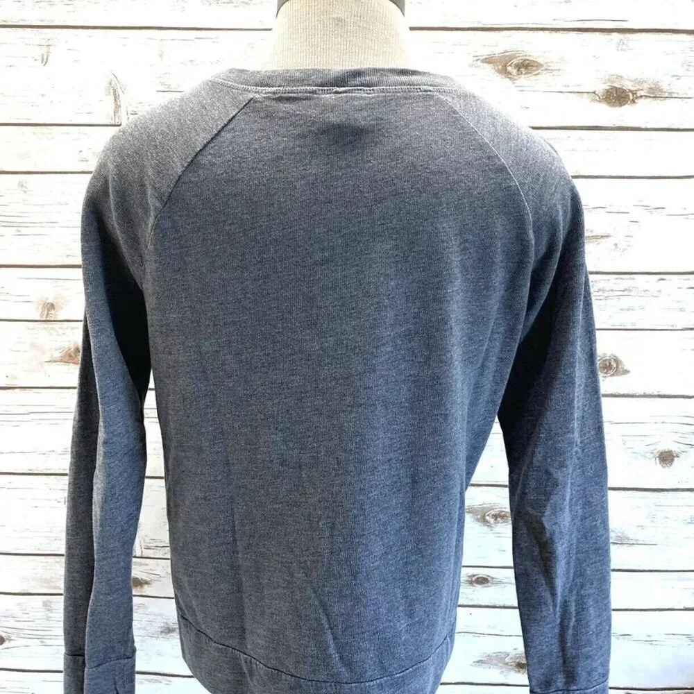 H&M Women Pull Over Crew Neck Gray Casual Sweatshirt Size Small - Picture 4 of 12